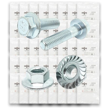 Boltsandnuts.Com Metric Class 10.9 JIS Hex Flange Frame Bolts & Serrated Nuts Assortment M6-M10 401 PCS Assortment Kit #267